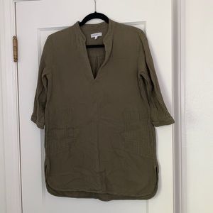 Community gauzy olive green tunic